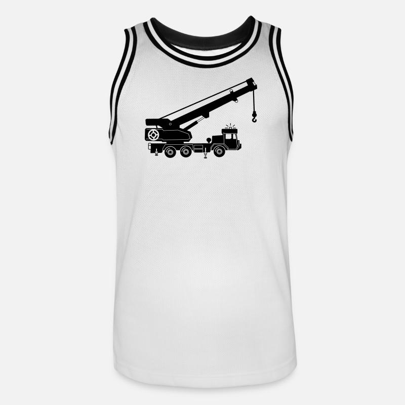 Kranwagen oder Abschleppwagen - Männer Basketball-Trikot - Weiß/Schwarz