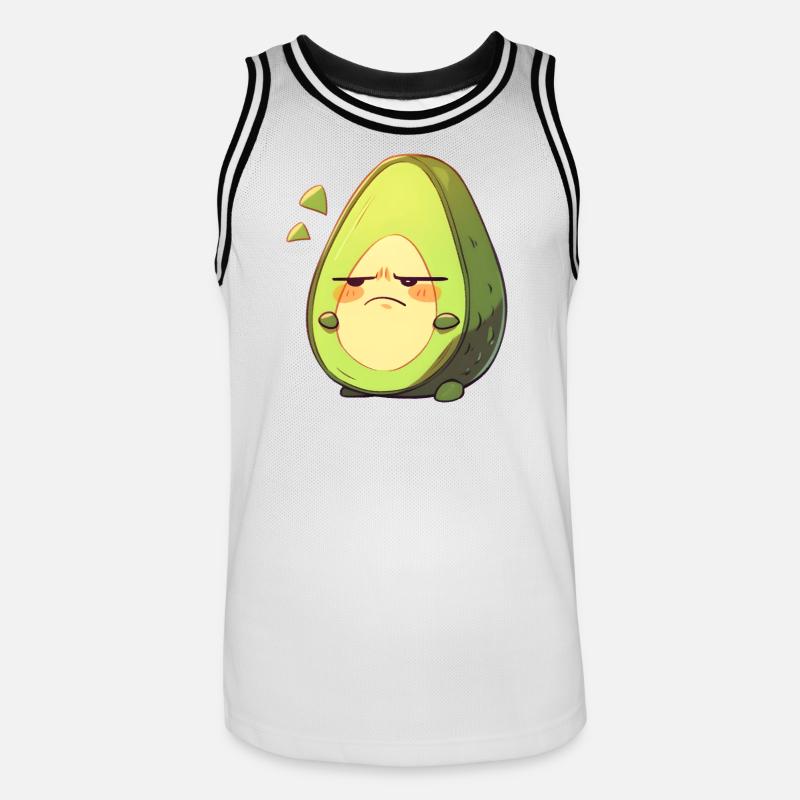 Conception de dessin animé d’avocat en colère - Maillot de basket Homme - blanc/noir