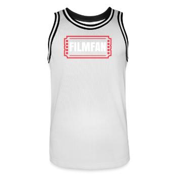 Film Schauen Theater Movies Statement Filmabend - Männer Basketball-Trikot - Weiß/Schwarz - Vorne - AI Model Male 185 dark (185cm)