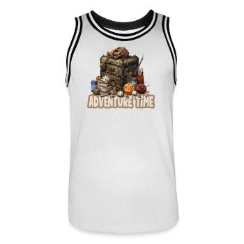 Rollenspiel Abenteuerzeit Fantasyausrüstung - Männer Basketball-Trikot - Weiß/Schwarz - Vorne - AI Model Male 185 dark (185cm)