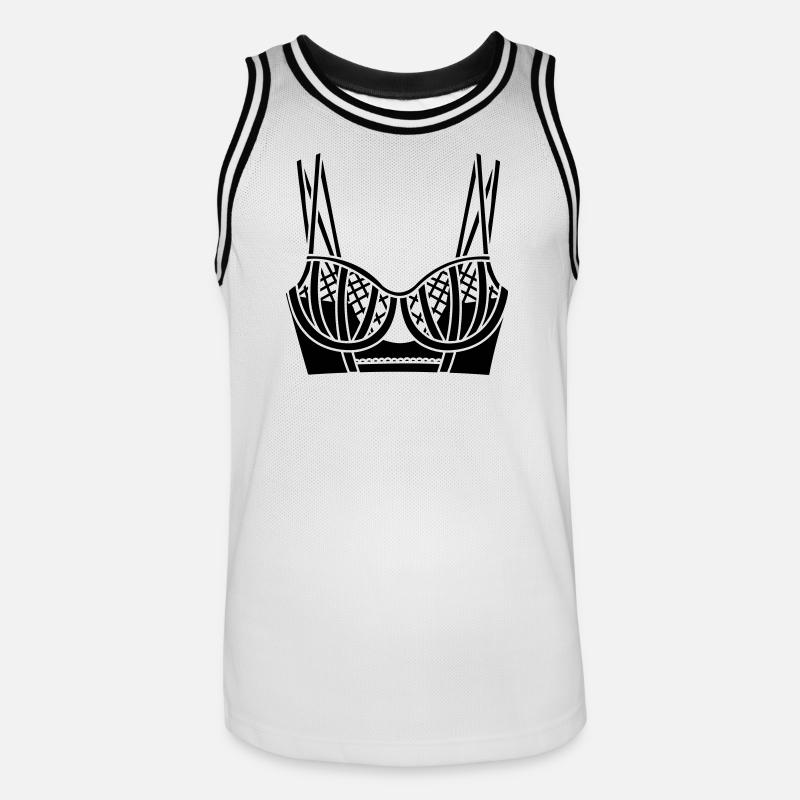 BH-Dessous-Logo für Geschäft oder Verkäufer - Männer Basketball-Trikot - Weiß/Schwarz