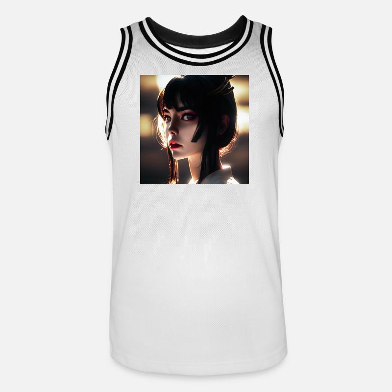 AKEMI Bellezza radiosa - Maglia da basket per uomo - bianco/nero