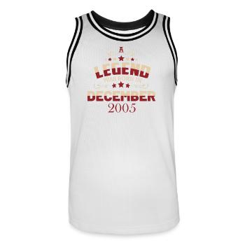 18e anniversaire Légende Décembre 2005 - Maillot de basket Homme - blanc/noir - Devant - AI Model Male 185 dark (185cm)