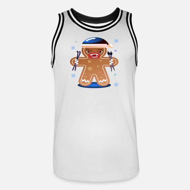 SCI DI PAN DI ZENZERO - SCIATORE ARRABBIATO - Maglia da basket per uomo - bianco/nero