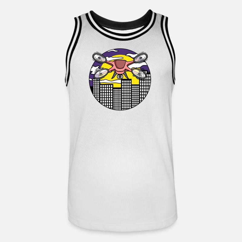 Drone Drone Drones - Men's Basketball Jersey - white/black