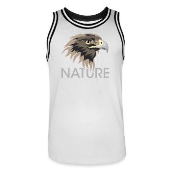 Nature eagle icon animals logo illustration - Men's Basketball Jersey - white/black - Front - AI Model Male 185 dark (185cm)