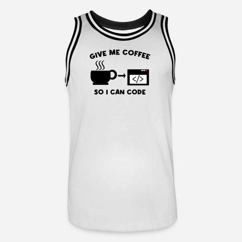 Arbeiter Job Karriere Coder Statement Erfolg - Männer Basketball-Trikot - Weiß/Schwarz