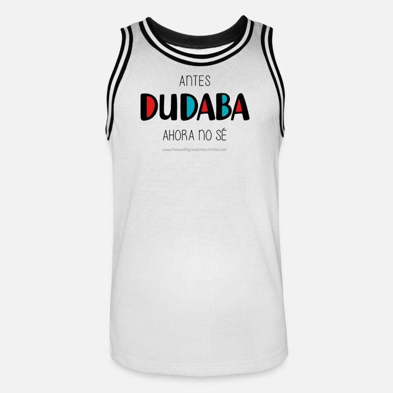 J’avais l’habitude d’hésiter - Maillot de basket Homme - blanc/noir