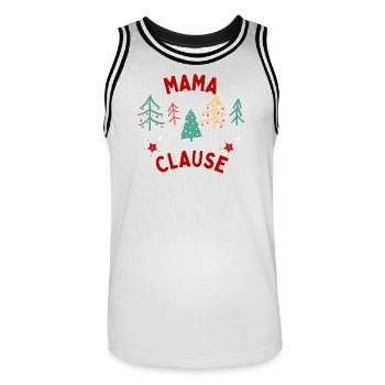 Christmas Decoration with Mom Claus - Men's Basketball Jersey - white/black - Front - AI Model Male 185 dark (185cm)