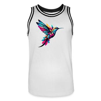 Colibri - Maillot de basket Homme - blanc/noir - Devant - AI Model Male 185 dark (185cm)
