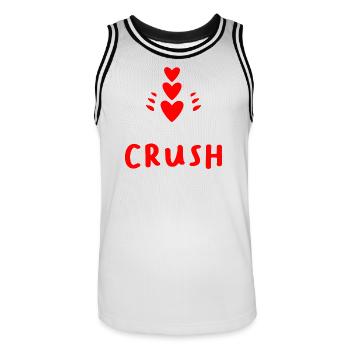 LIEBE. PAAR. ICH HABE GERADE GEHEIRATET. Junggesellinnenabschied. VALENTINSTAG. - Männer Basketball-Trikot - Weiß/Schwarz - Vorne - AI Model Male 185 dark (185cm)