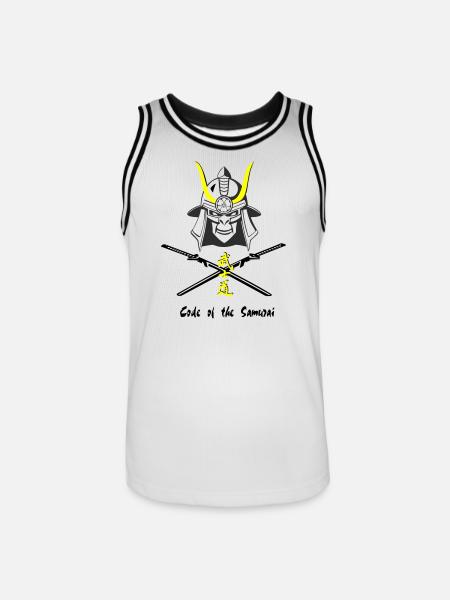 Samuraihelm Kabuto 4 - Männer Basketball-Trikot - Weiß/Schwarz