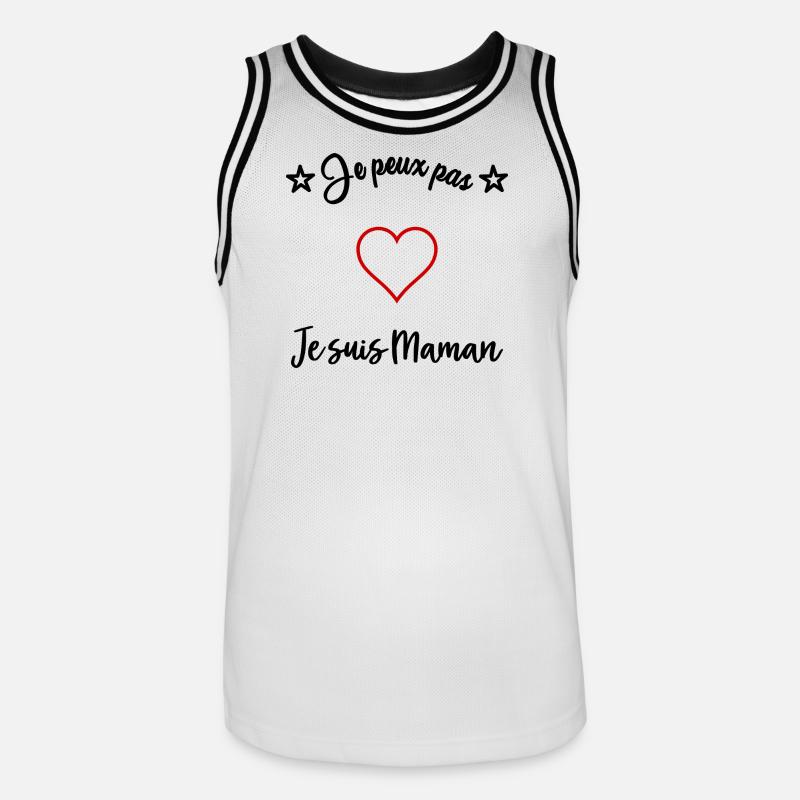 MAMA - Männer Basketball-Trikot - Weiß/Schwarz