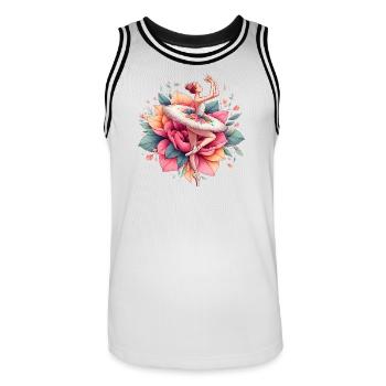 Ballet dancer with tutu - Men's Basketball Jersey - white/black - Front - AI Model Male 185 dark (185cm)