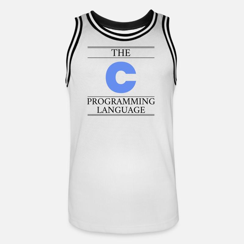 Le langage de programmation C - Maillot de basket Homme - blanc/noir
