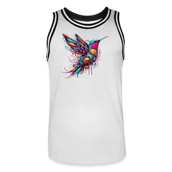 Colibri - Maillot de basket Homme - blanc/noir - Devant - AI Model Male 185 dark (185cm)