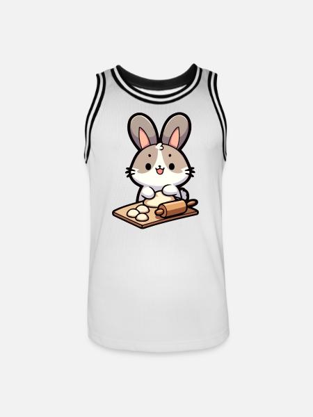 Bunny Baker: The Dough Delighter - Men's Basketball Jersey - white/black