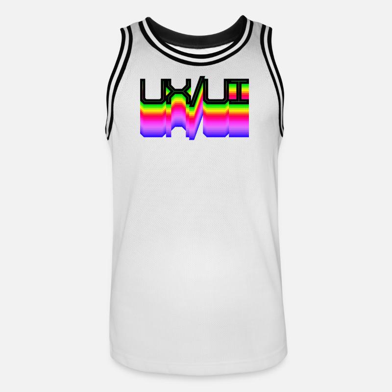 Code Developer Scripting Dev Geek Geek - Men's Basketball Jersey - white/black