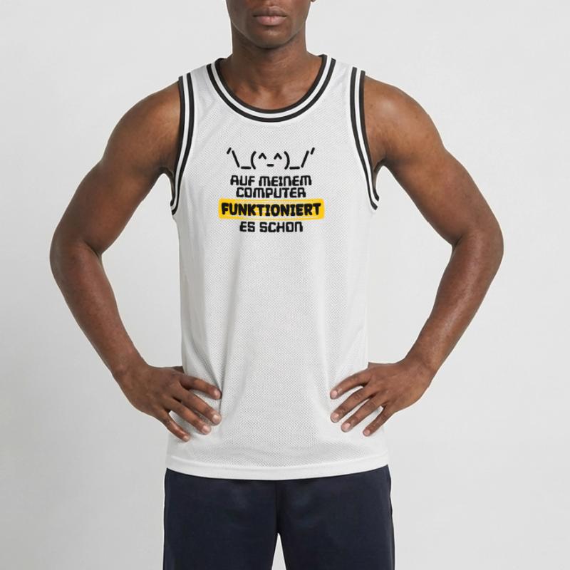 Programmeur de script de code de déclaration du développeur Maillot de basket Homme
