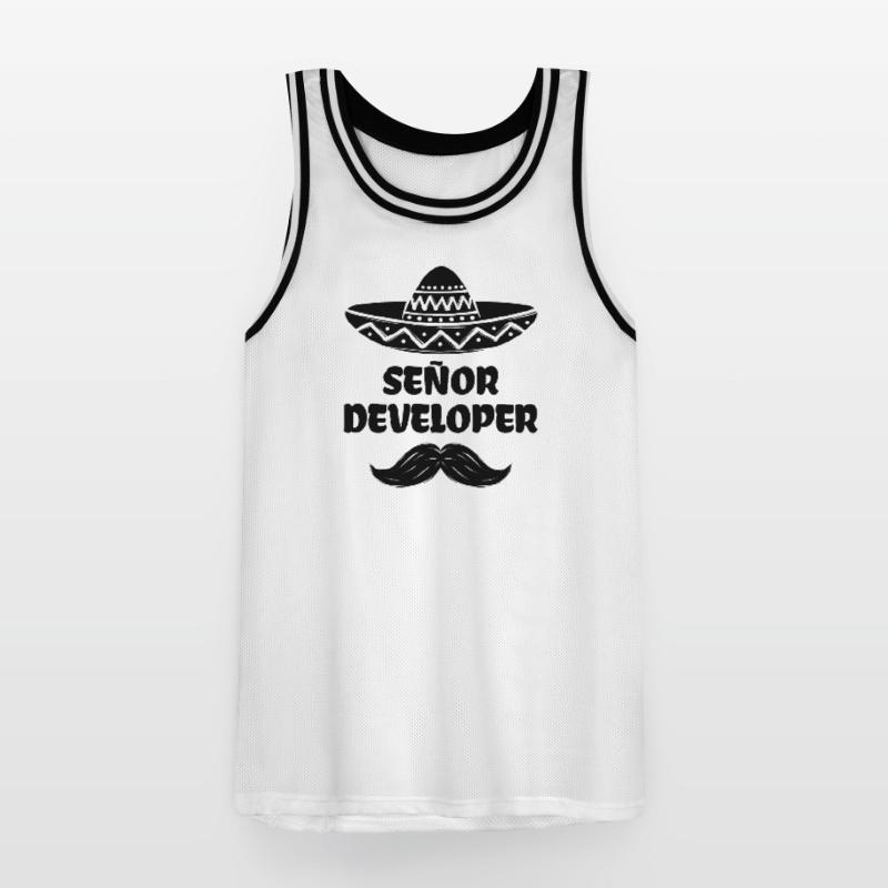 Developer Statement Scripting Dev Computergeek Men's Basketball Jersey