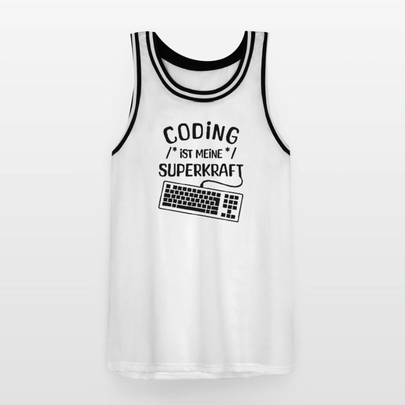 Computer Code Statement Developer Computerfreak Männer Basketball-Trikot