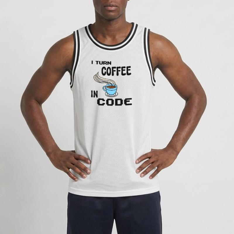 Code Programmer Scripting Statement Developer Men's Basketball Jersey