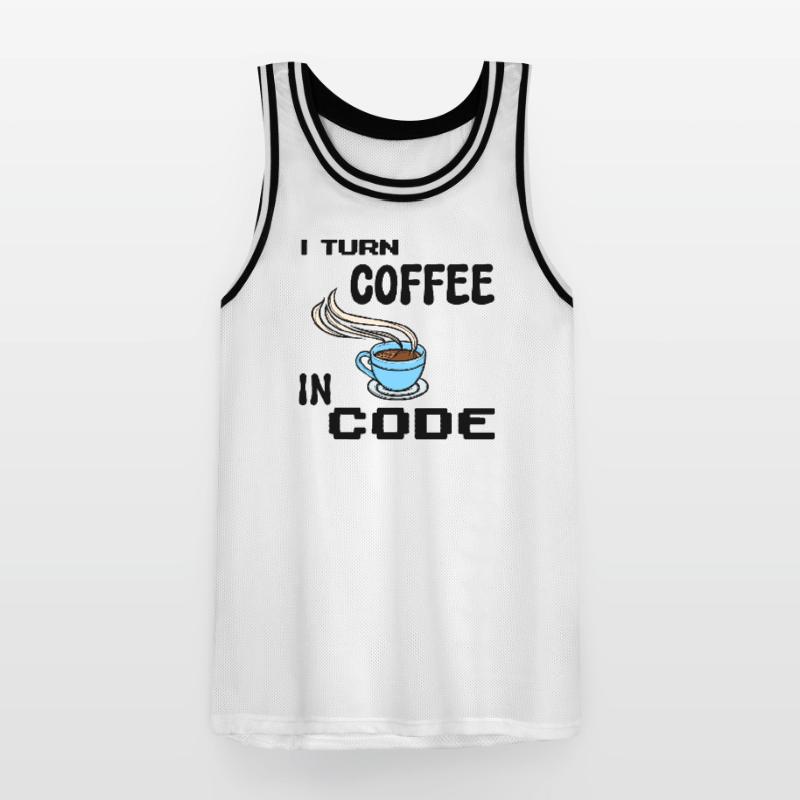 Programmeur de code Scripting Statement Développeur Maillot de basket Homme