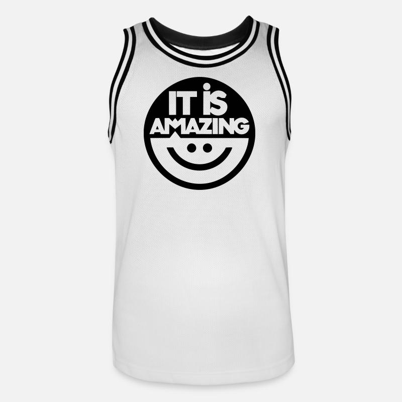 Stupéfiant - Maillot de basket Homme - blanc/noir