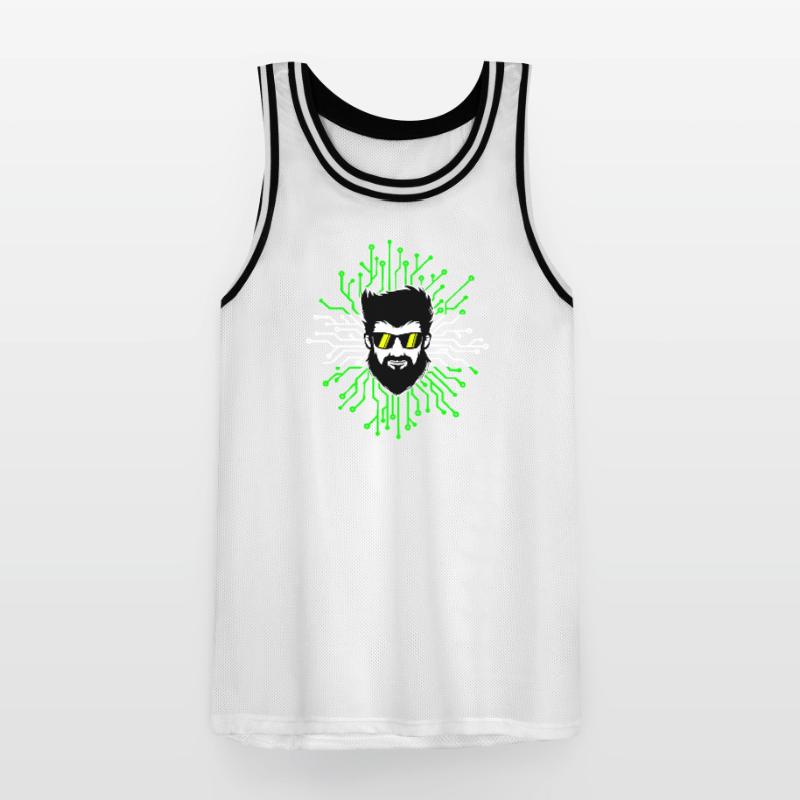 Computerfreak Developer Open Source Code Skripting Männer Basketball-Trikot