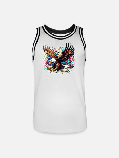 Eagle - Men's Basketball Jersey - white/black