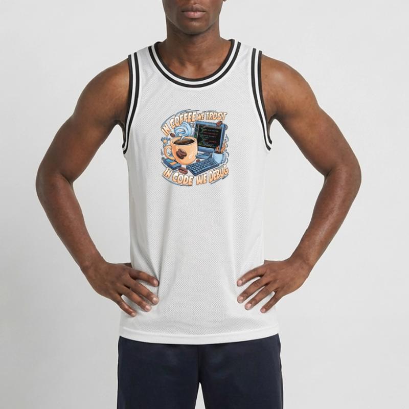 CoffeeCode Debug : Dans le code, nous déboguons Maillot de basket Homme