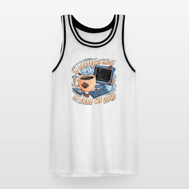 CoffeeCode Debug: In Code We Debug Men's Basketball Jersey