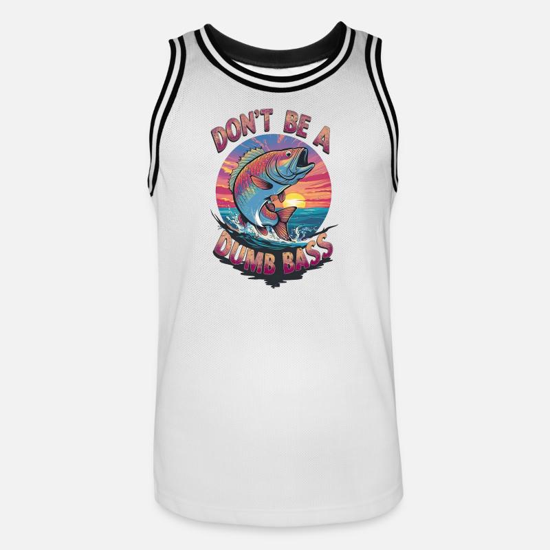 Var inte en dum bas visuell - Basebollinne herr - vit/svart