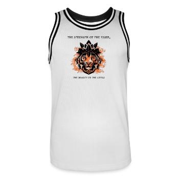 Tiger Lotus India - Maillot de basket Homme - blanc/noir - Devant - AI Model Male 185 dark (185cm)