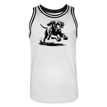 Weimaraner - Maillot de basket Homme - blanc/noir - Devant - AI Model Male 185 dark (185cm)