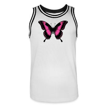 Papillon - Maillot de basket Homme - blanc/noir - Devant - AI Model Male 185 dark (185cm)