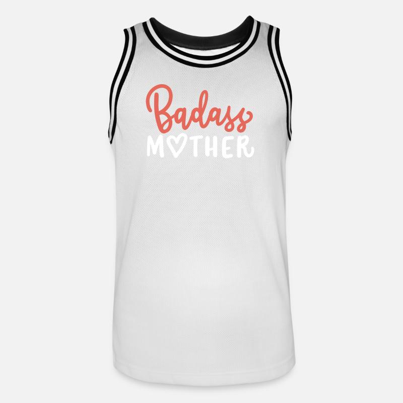 Mama Muttertag - Männer Basketball-Trikot - Weiß/Schwarz