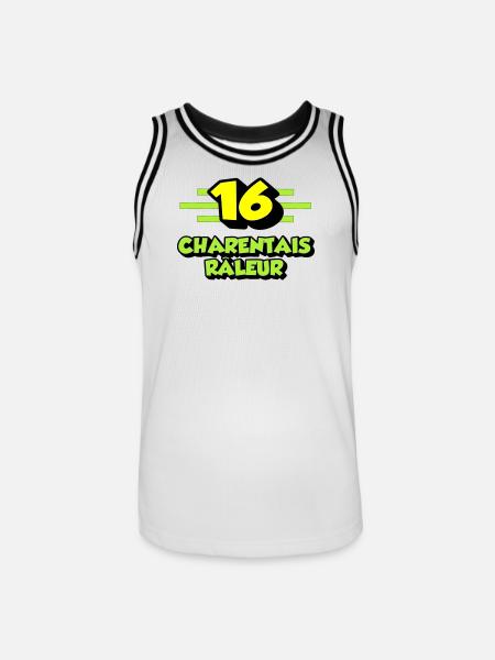 Complaining Charentais - Men's Basketball Jersey - white/black