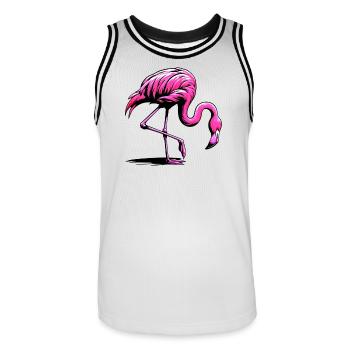 Flamant - Maillot de basket Homme - blanc/noir - Devant - AI Model Male 185 dark (185cm)