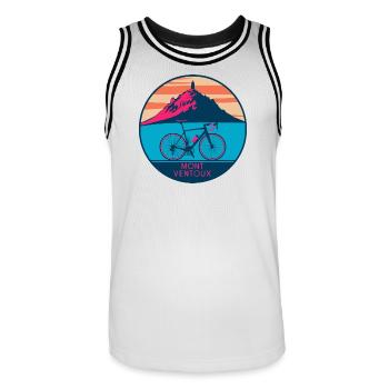 Design de T-shirt Mont Ventoux - Men's Basketball Jersey - white/black - Front - AI Model Male 185 dark (185cm)