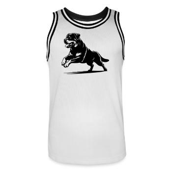 Rottweiler - Men's Basketball Jersey - white/black - Front - AI Model Male 185 dark (185cm)
