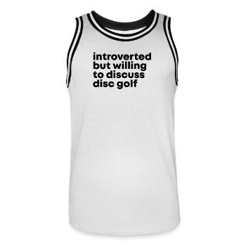 Disc golf - Maillot de basket Homme - blanc/noir - Devant - AI Model Male 185 dark (185cm)