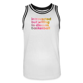 basket-ball - Maillot de basket Homme - blanc/noir - Devant - AI Model Male 185 dark (185cm)