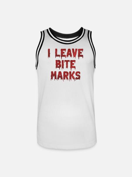 Bite Mark's Blood Traces - Men's Basketball Jersey - white/black