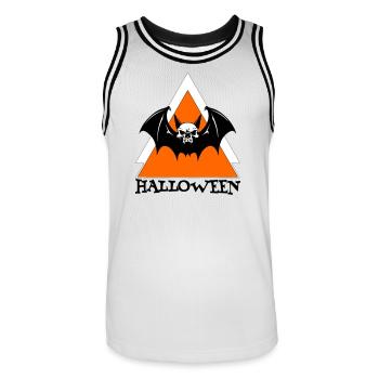 Halloween - Men's Basketball Jersey - white/black - Front - AI Model Male 185 dark (185cm)