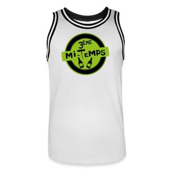 3ème Mi-Temps - Maillot de basket Homme - blanc/noir - Devant - AI Model Male 185 dark (185cm)