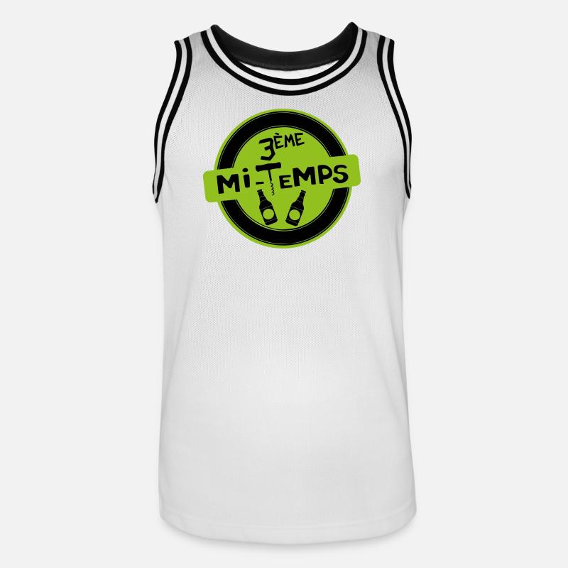 3. Halbzeit - Männer Basketball-Trikot - Weiß/Schwarz