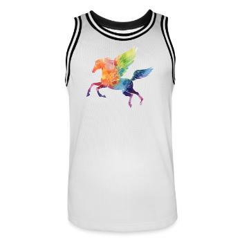Pégase - Maillot de basket Homme - blanc/noir - Devant - AI Model Male 185 dark (185cm)