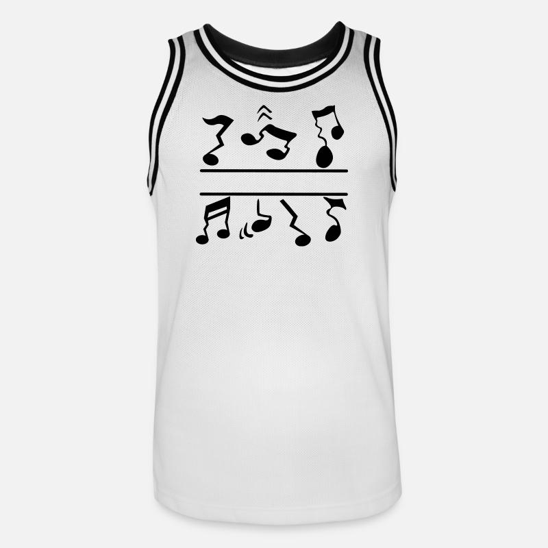 Fausses notes - Maillot de basket Homme - blanc/noir