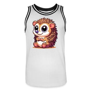 Igel - Männer Basketball-Trikot - Weiß/Schwarz - Vorne - AI Model Male 185 dark (185cm)